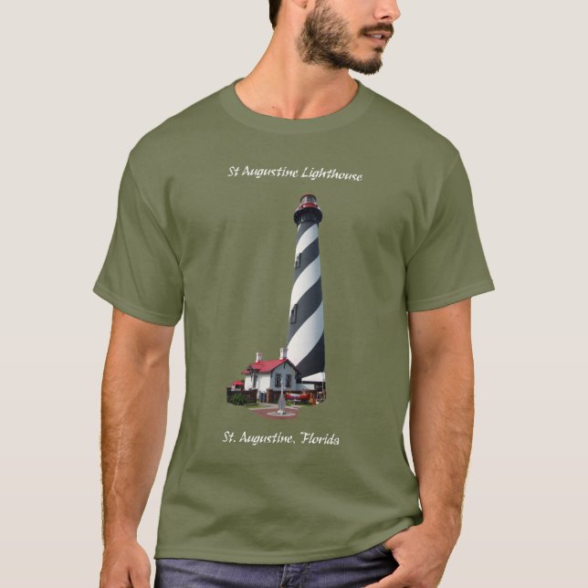 T-shirt phare St. Augustine lettrage blanc (Devant)