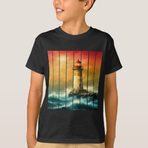 T-shirt Phare Vintage Bord de Mer Océan Regard
