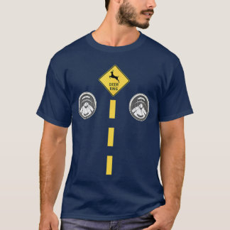 T-shirt Phares de cerf avec tenue de couple de marquage ro
