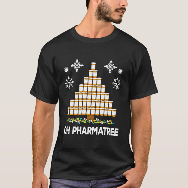T-shirt Pharmacie Arbre Médicaments Pharmaciste Fun (Devant)