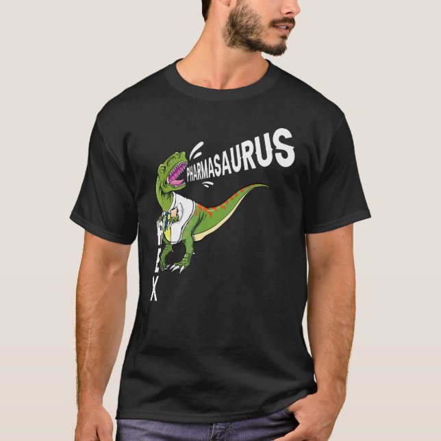 T-shirt Pharmacie Dinosaur Pharma Saurus Rex Pharmasaurus  (Devant)