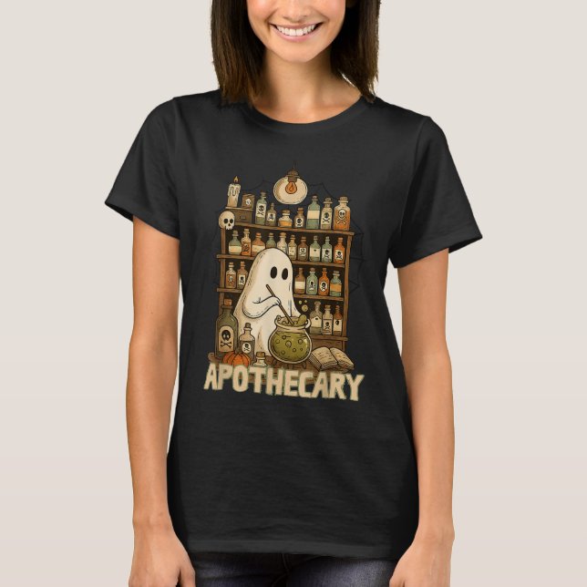 T-shirt Pharmacie fantôme mignonne d'Halloween Technicien  (Devant)