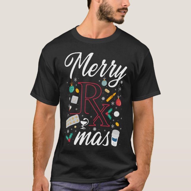 T-shirt Pharmacie Merry Rx Mas Noël (Devant)