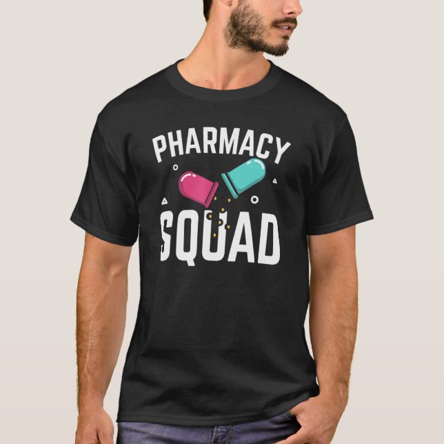 T-shirt Pharmacie Squad Pharmist Technicien de prévention (Devant)