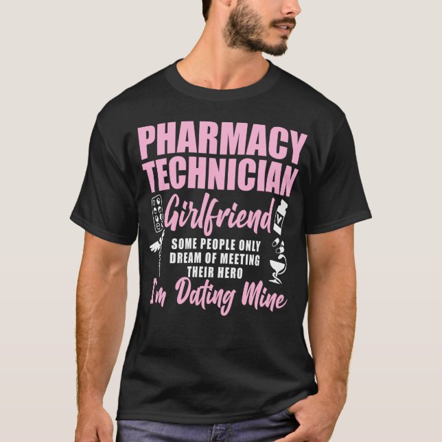 T-shirt Pharmacie Technicien en pharmacie Petite amie (Devant)