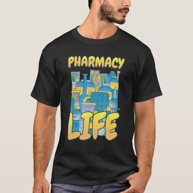 T-shirt Pharmacie Vie Pharmacie Pharmacie Pharmaciste Tech (Devant)