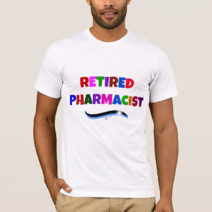 T-shirt Pharmacien à la retraite, Conception de texte colo
