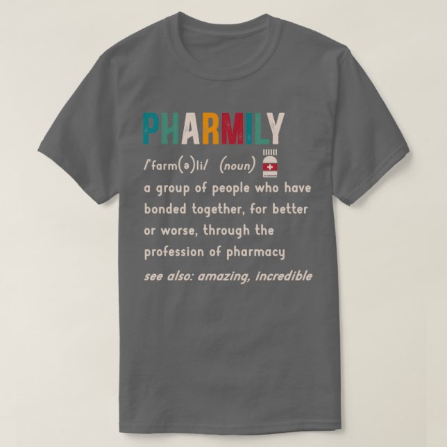 T-shirt Pharmacien de Pharmily Pharmacy Squad Pharmist Lic (Design devant)