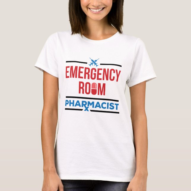 T-shirt Pharmacien de salle d'urgence (Devant)