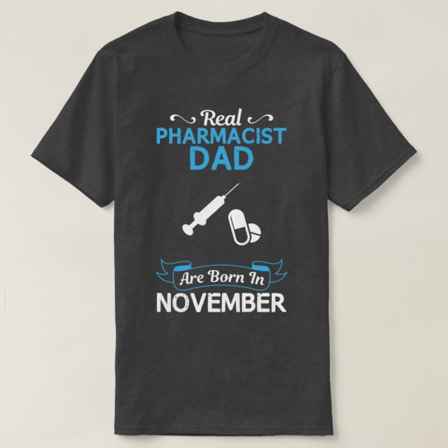 T-shirt Pharmacien Papa Novembre Drôle Conception Pour Cad (Design devant)