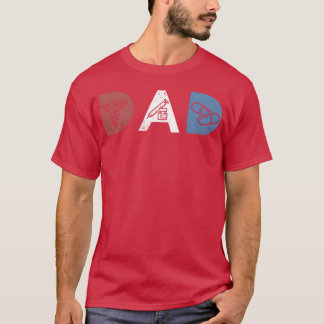 T-shirt Pharmacien Papa Retro Père Parfait Pour Les Dads d