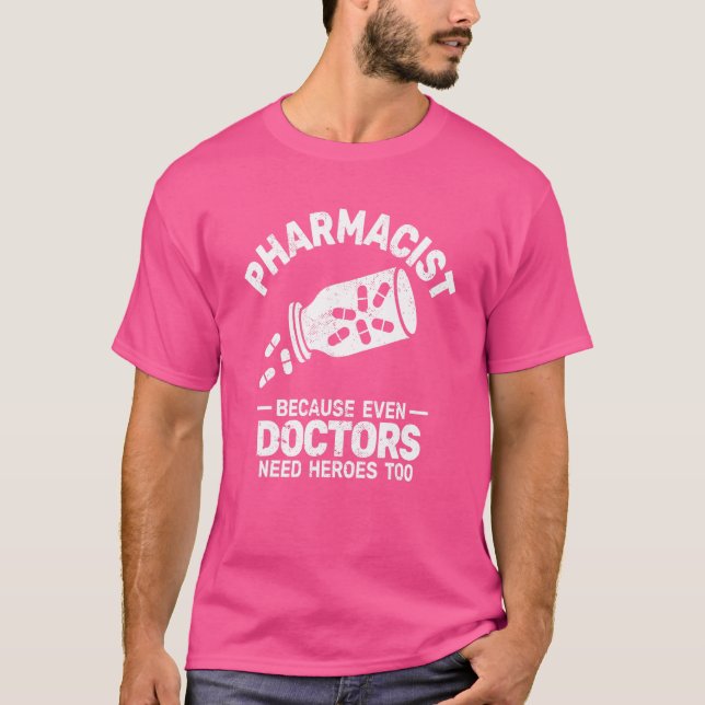 T-shirt Pharmacien Parce que même les médecins Phare Phare (Devant)