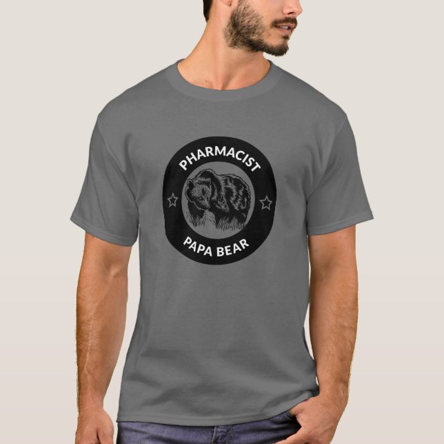 T-shirt Pharmacien personnalisé Papa Bear (Devant)