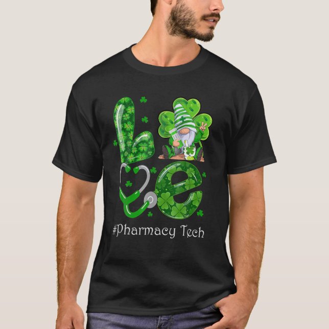 T-shirt Pharmacist Gnomes Happy Patrick (Devant)