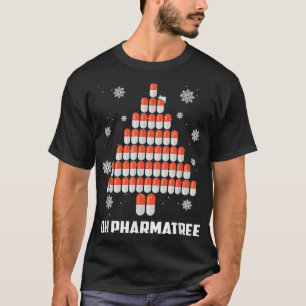 T-shirt Pharmaciste Arbre de Noël Pharmacien Cadeau Drôle