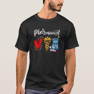 T-shirt Pharmaciste Coeur drôle Pharmaciste Joyeux Noël
