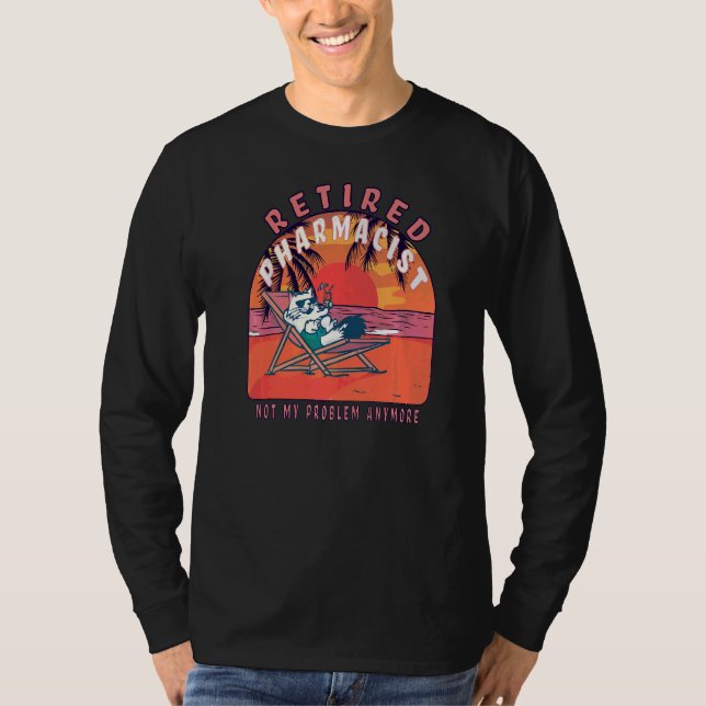 T-shirt Pharmaciste retraité Retraite Vintage (Devant)