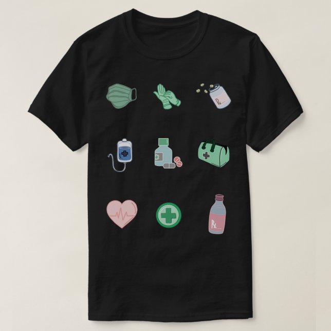 T-shirt Pharmacologie Sticker Pack Concessionnaire Médicam (Design devant)