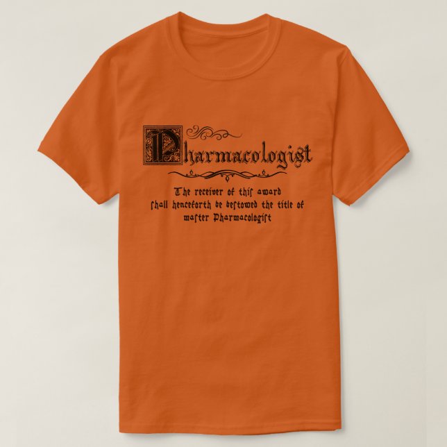 T-shirt Pharmacologiste médiévale (Design devant)