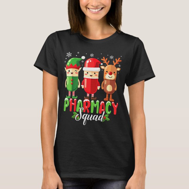 T-shirt Pharmacy Squad Christmas Costume Funny Lls Pharmac (Devant)
