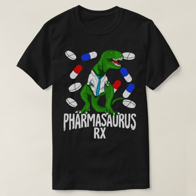 T-shirt Pharmasaurus Rx Pharmacie Tech Pharmacist Cadeau (Design devant)
