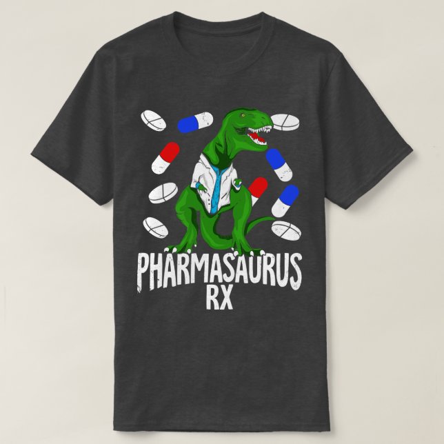 T-shirt Pharmasaurus Rx Pharmacie Tech Pharmacist Cadeau (Design devant)