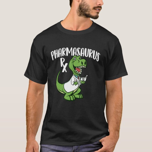 T-shirt Pharmasaurus Rx - Pharmaciste Technicien En Pharma (Devant)