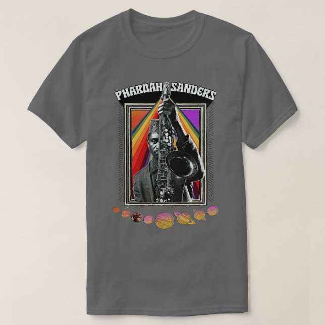 T-shirt PHAROAH SANDERS Design Psychédélique original (Design devant)