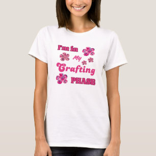 T-shirt Phase de rédaction de la typographie rose chaud