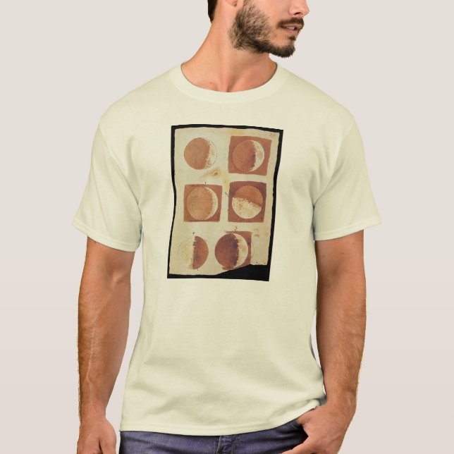 T-shirt Phases 1616 de lune de Galilée (Devant)