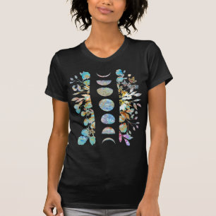T-shirt Phases de la lune botanique Crystal Pastel