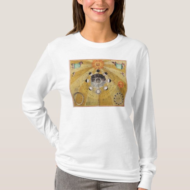 T-shirt Phases de la lune, 'de l'atlas céleste (Devant)