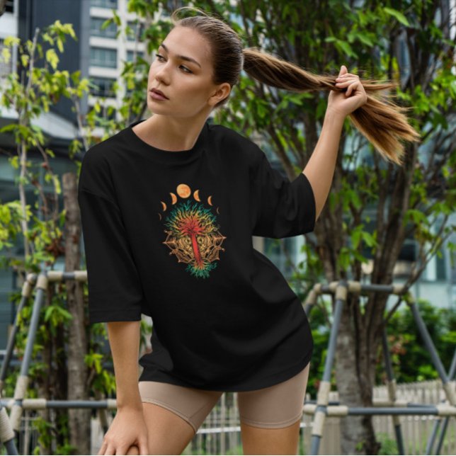 T-shirt Phases de la lune Mandala Nature (Créateur téléchargé)