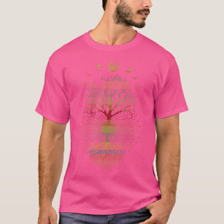 T-shirt Phases De La Lune Retro 60'S 70 Vibe Tree Of Li