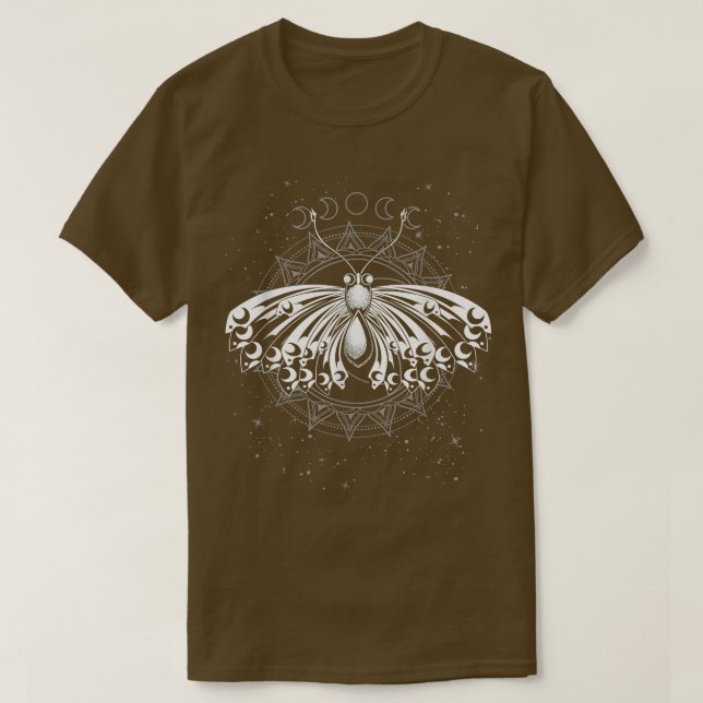 T-shirt Phases de la lune Wicca Pagan Moth Occ (Design devant)