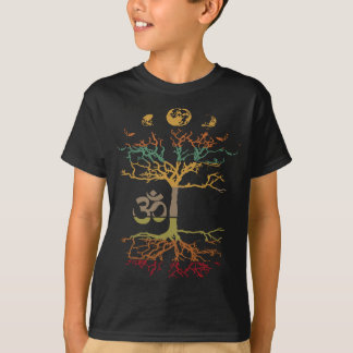 T-shirt Phases de l'Arbre de la Lune de vie Vintage Rétro 
