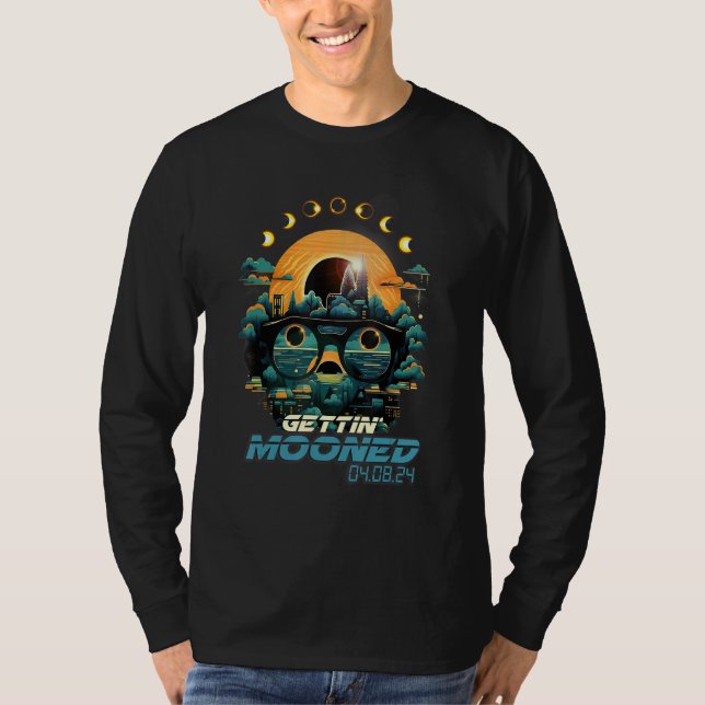 T-shirt Phases d'éclipse Éclipse totale de Soleil en cours (Devant)