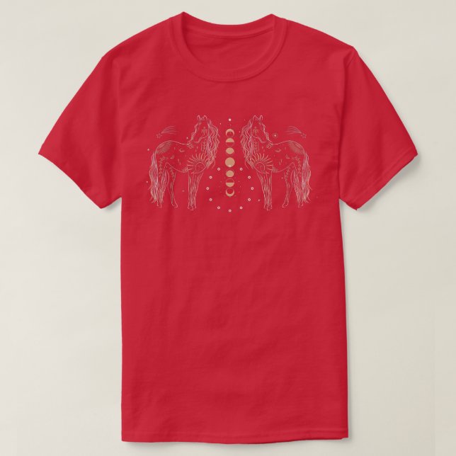 T-shirt Phases des chevaux et de la lune (Design devant)