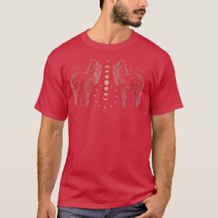T-shirt Phases des chevaux et de la lune
