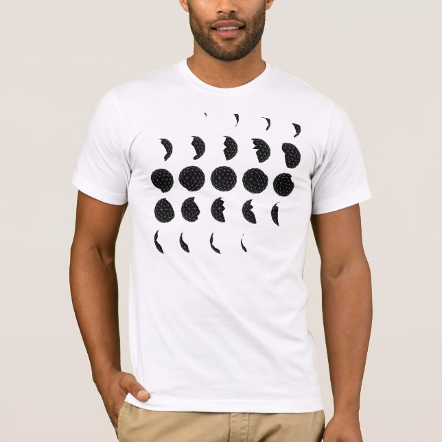 T-shirt Phases géodésiques de lune (Devant)