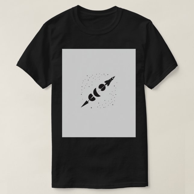 T-shirt Phases lunaires fusée exploration spatiale astrono (Design devant)
