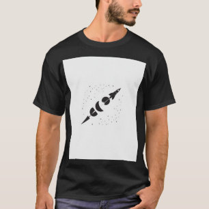 T-shirt Phases lunaires fusée exploration spatiale astrono