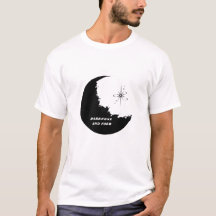 T-Shirt Phases Lunaires Minimaliste | Ciel Nocturn