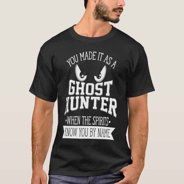 T-shirt Phasmophobie Chasseur fantôme Paranormal Enquêteur (Devant)