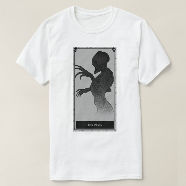T-shirt Phasmophobie La carte Devil Tarot (Design devant)