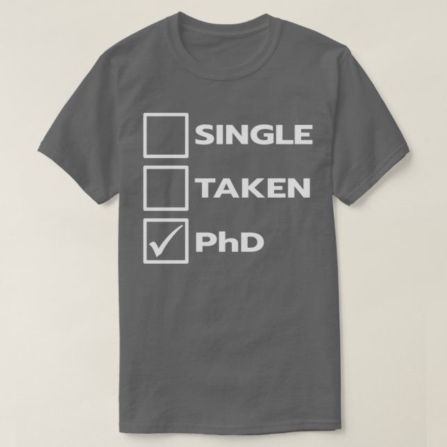 T-shirt PhD 1 prise simple (Design devant)