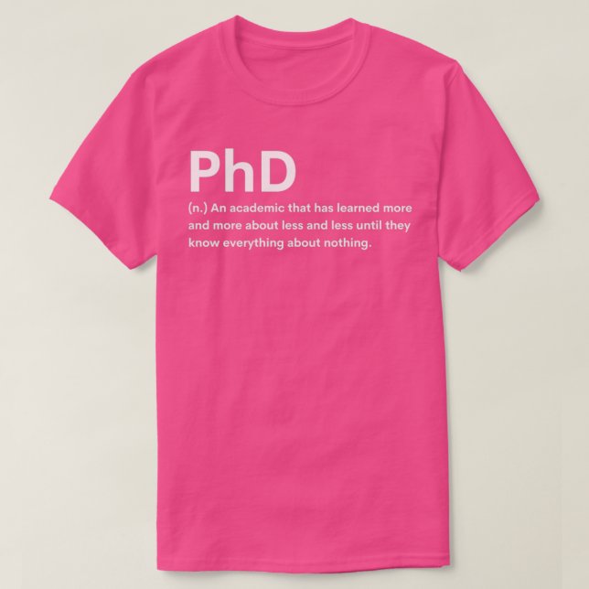 T-shirt Phd Definition 4 (Design devant)
