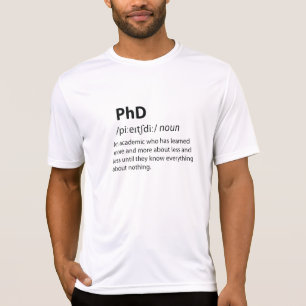 T-shirt PhD Drôle Dictionnaire Définition