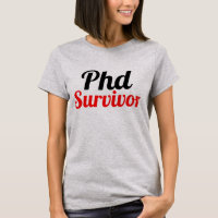 Phd Survivor Typographie rouge noir