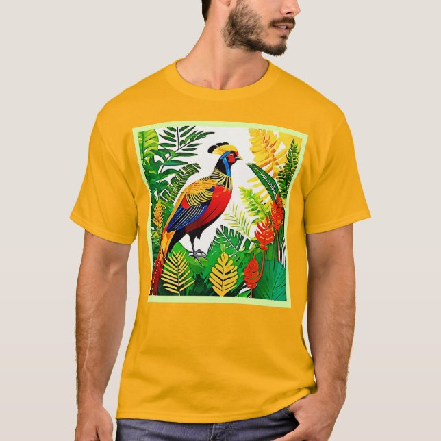 T-shirt Pheasant Exotique Jungle (Devant)